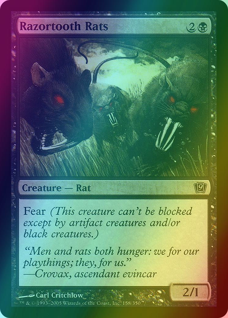 Razortooth Rats [158x] [Ninth Edition] [Foil]