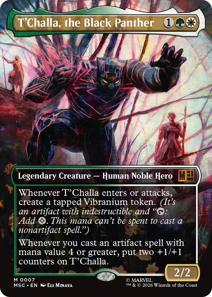 T'Challa, the Black Panther [7] [Borderless] [Marvel Super Heroes: Commander] [Non-Foil]