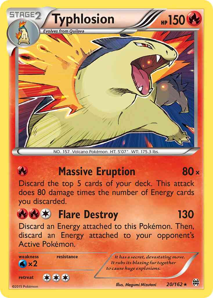 Typhlosion - 20/162 - Rare Holo [xy8-20] [Reverse Holo]