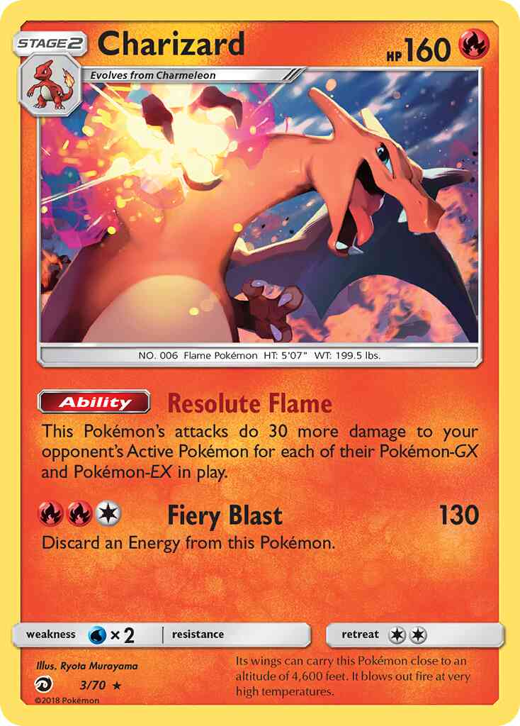 Charizard - 3/70 - Rare Holo [sm75-3] [Reverse Holo]