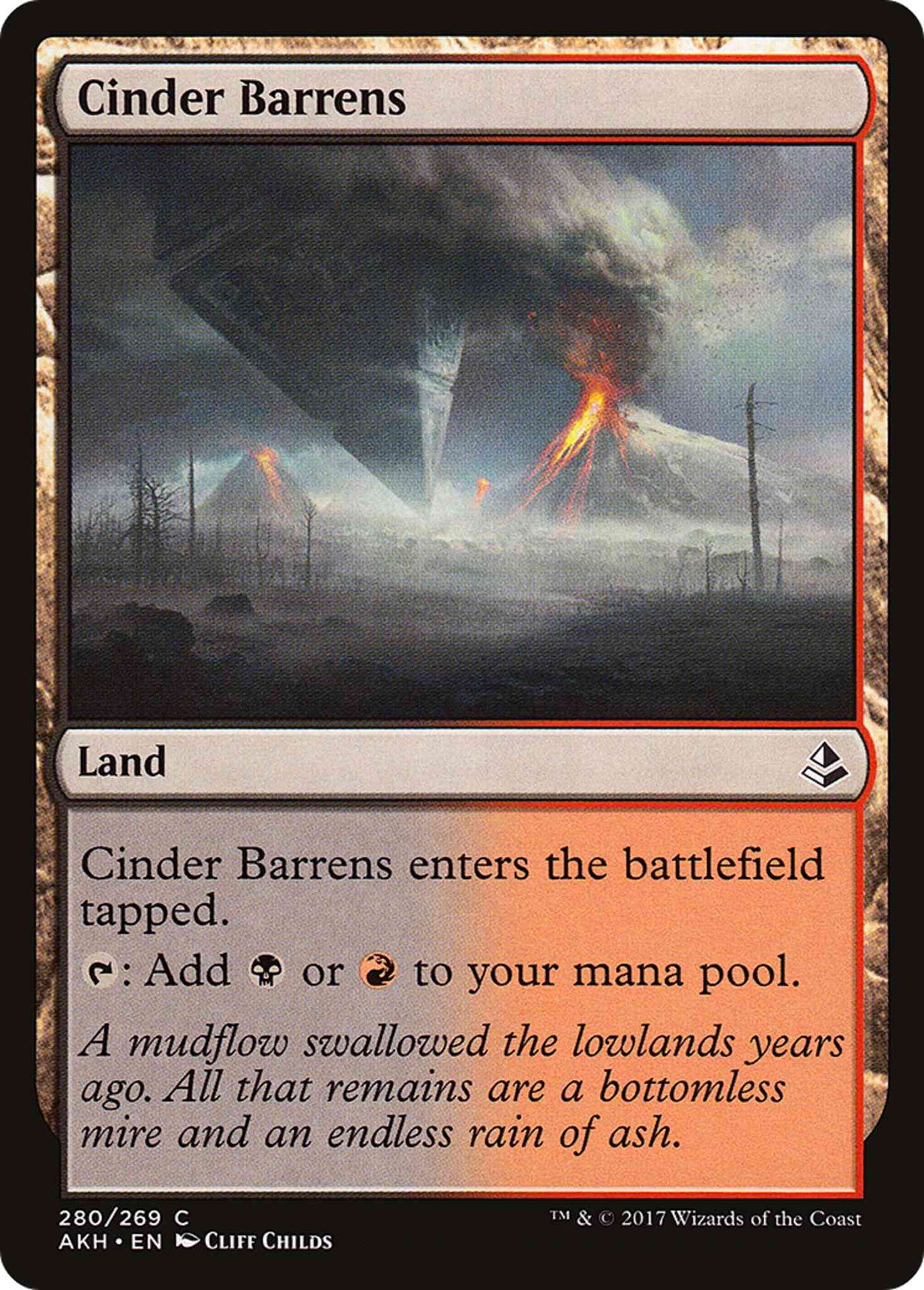 Cinder Barrens [Deck Builder's Toolkit] [280] [Amonkhet] [Non-Foil]