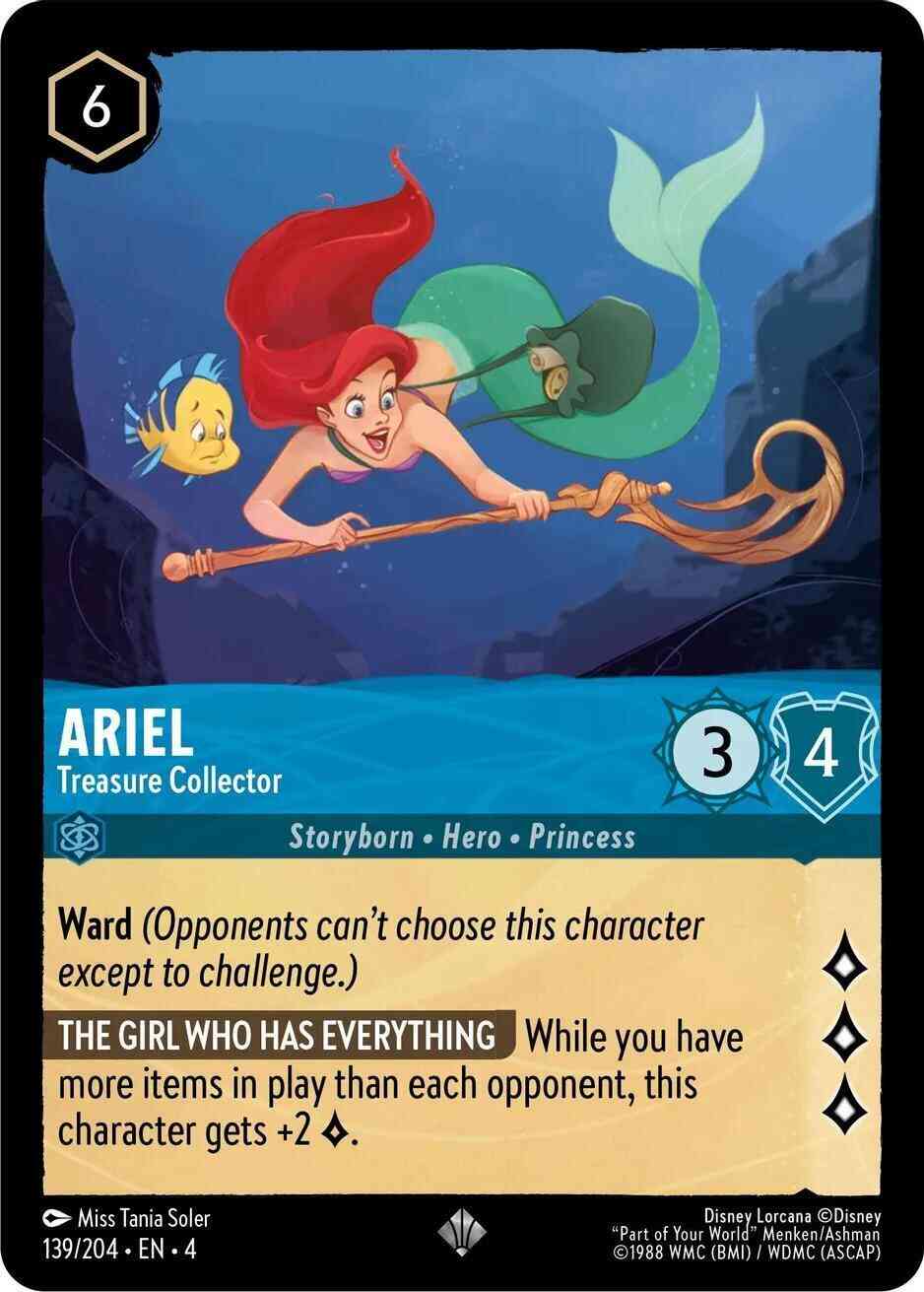 Ariel - Treasure Collector - 139/204 [Ursula's Return] [Non-Foil]