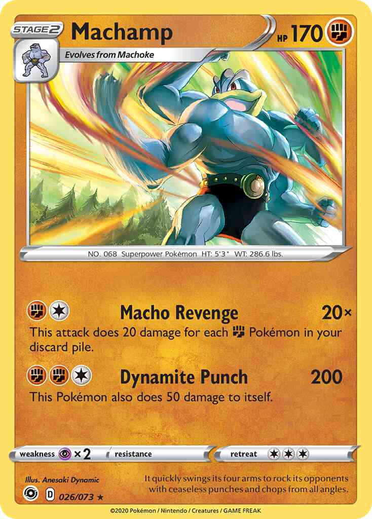 Machamp - 026/073 - Rare Holo [swsh35-026] [Reverse Holo]