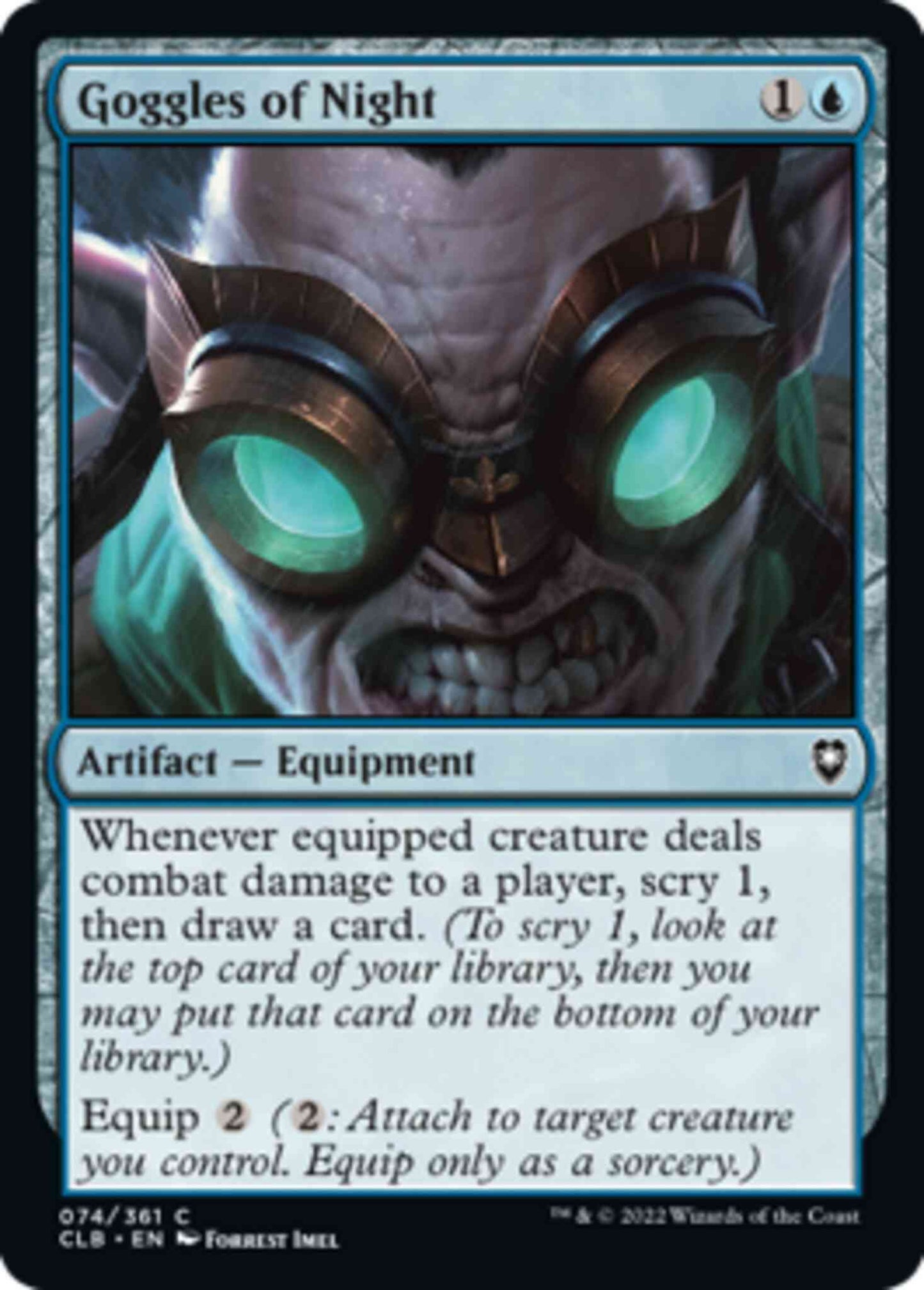 Goggles of Night [74] [Commander Legends: Battle for Baldur's Gate] [Non-Foil]