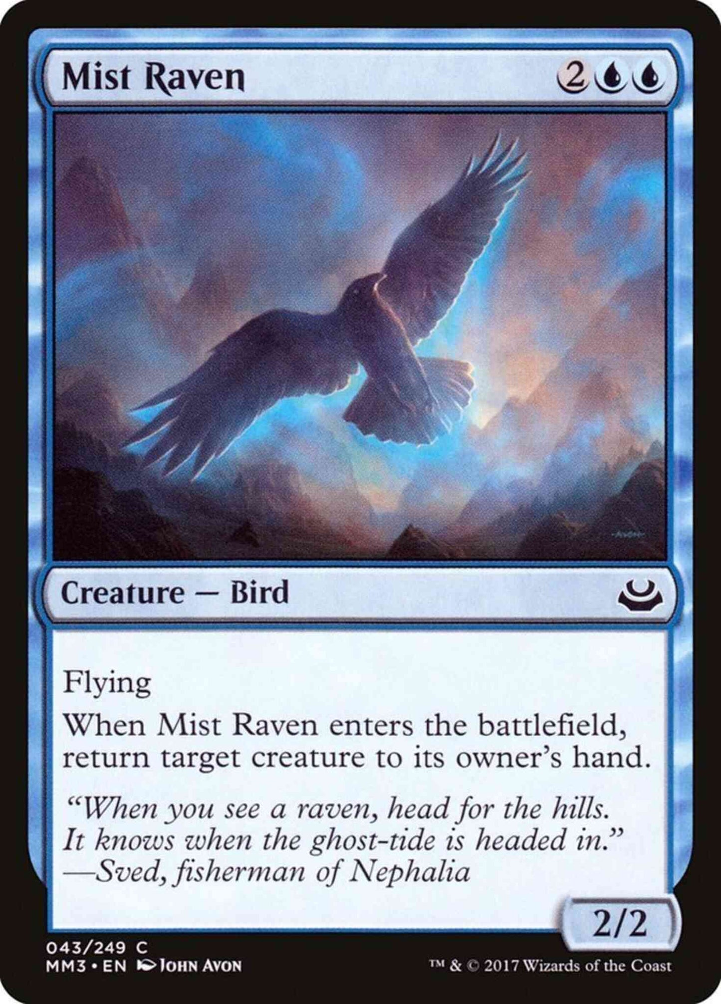 Mist Raven [43] [Modern Masters 2017] [Non-Foil]