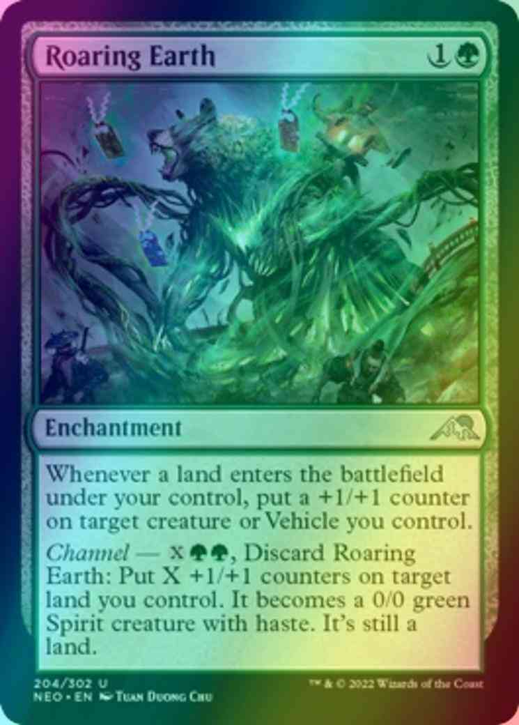 Roaring Earth [204] [Kamigawa: Neon Dynasty] [Foil]