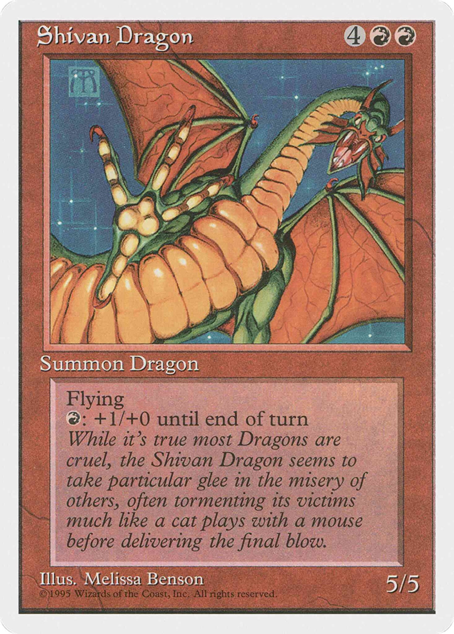 Shivan Dragon [220] [Fourth Edition] [Non-Foil]