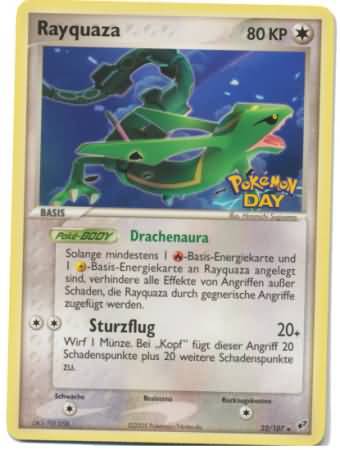 Rayquaza - 22/107 - Promo - German [Pokémon Day] [EX8MSP-22] [Non-Holo]