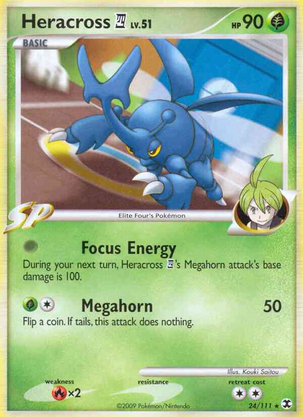 Heracross 4 - 24/111 - Rare [pl2-24] [Non-Holo]