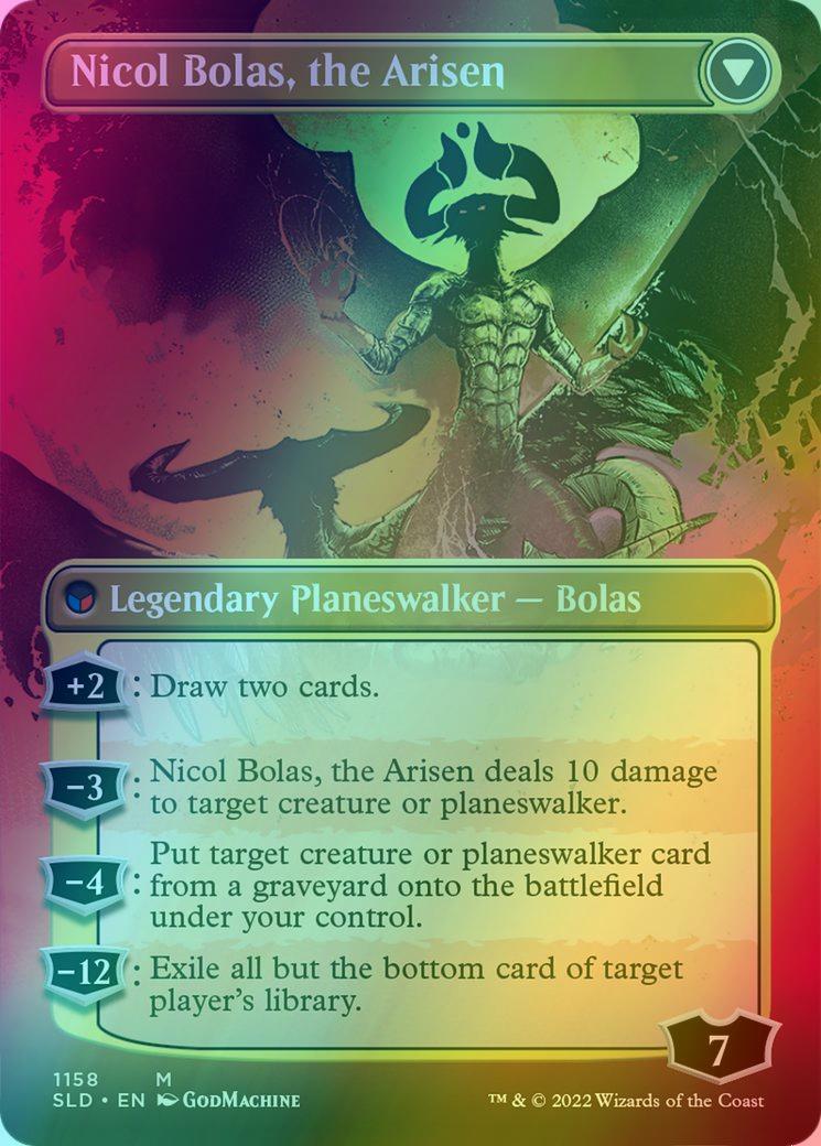 Nicol Bolas, the Ravager // Nicol Bolas, the Arisen [1158] [Borderless] [From Cute to Brute] [Secret Lair Drop] [Foil]