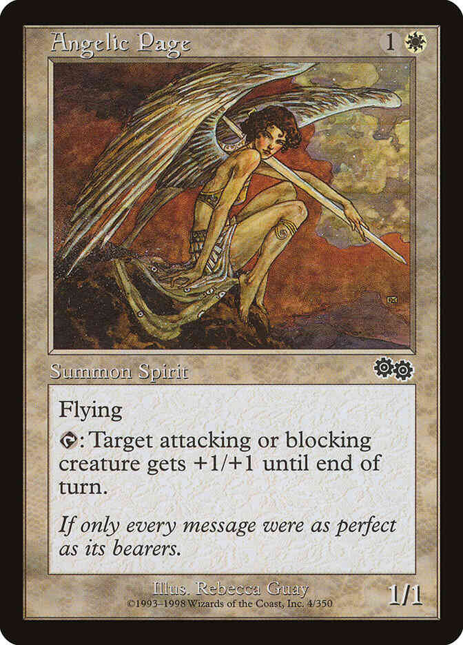 Angelic Page [4] [Urza's Saga] [Non-Foil]