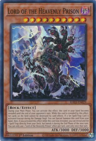 Lord of the Heavenly Prison - RA03-EN029 - Super Rare - 1st Edition