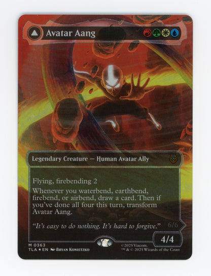 Avatar Aang // Aang, Master of Elements — Borderless|Headliner|Raised Foil — ID 18119