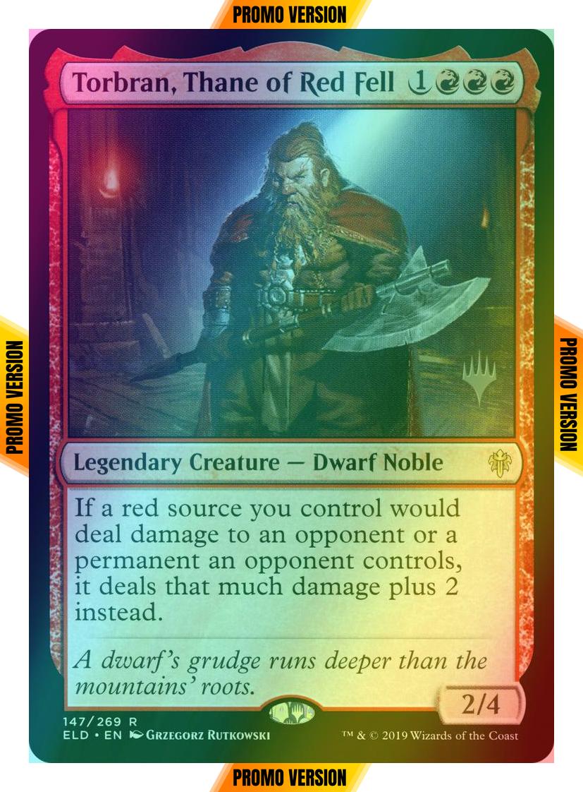 Torbran, Thane of Red Fell [147p] [Promo Pack] [Throne of Eldraine Promos] [Foil]