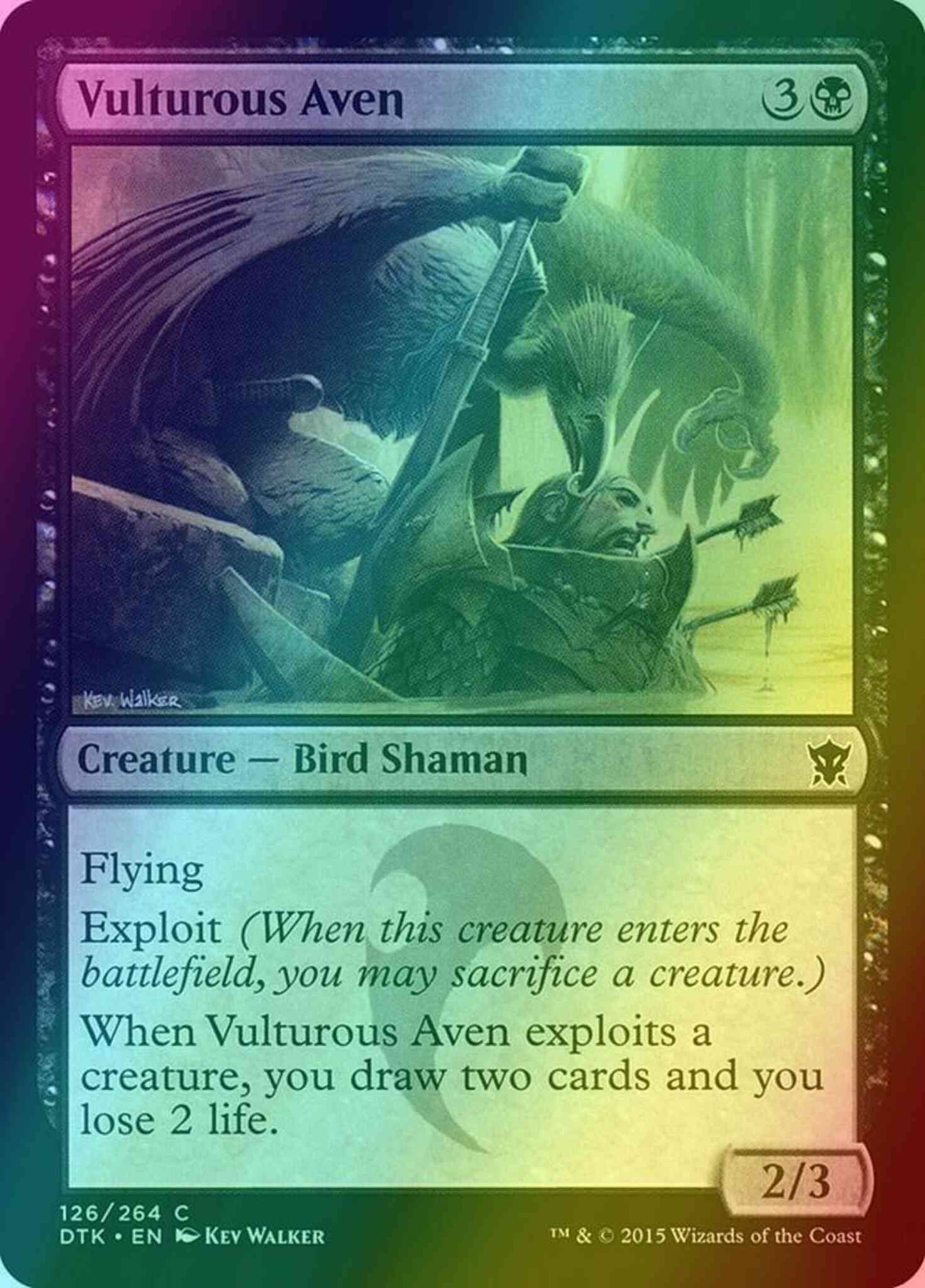 Vulturous Aven [126] [Dragons Of Tarkir] [Foil]