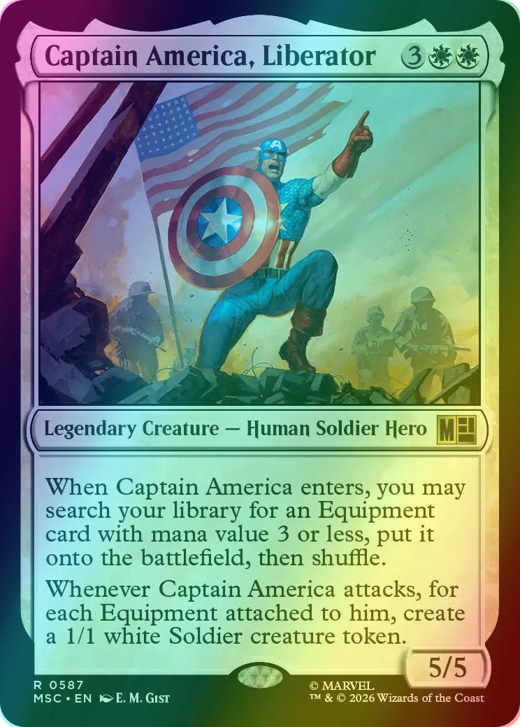 Captain America, Liberator [587] [Jumpstart] [Marvel Super Heroes: Commander] [Foil]