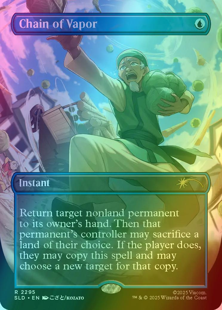 Chain of Vapor [2295] [Borderless] [My cabbages!] [Secret Lair Drop] [Foil]