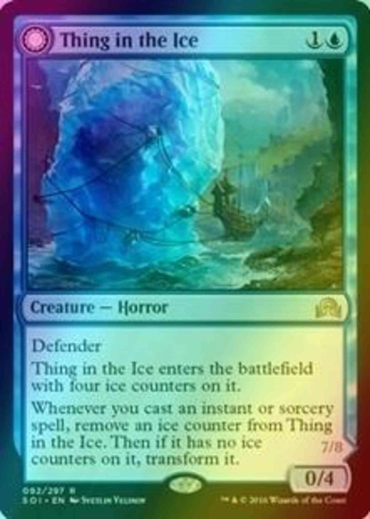 Thing in the Ice // Awoken Horror [92] [Shadows over Innistrad] [Foil]