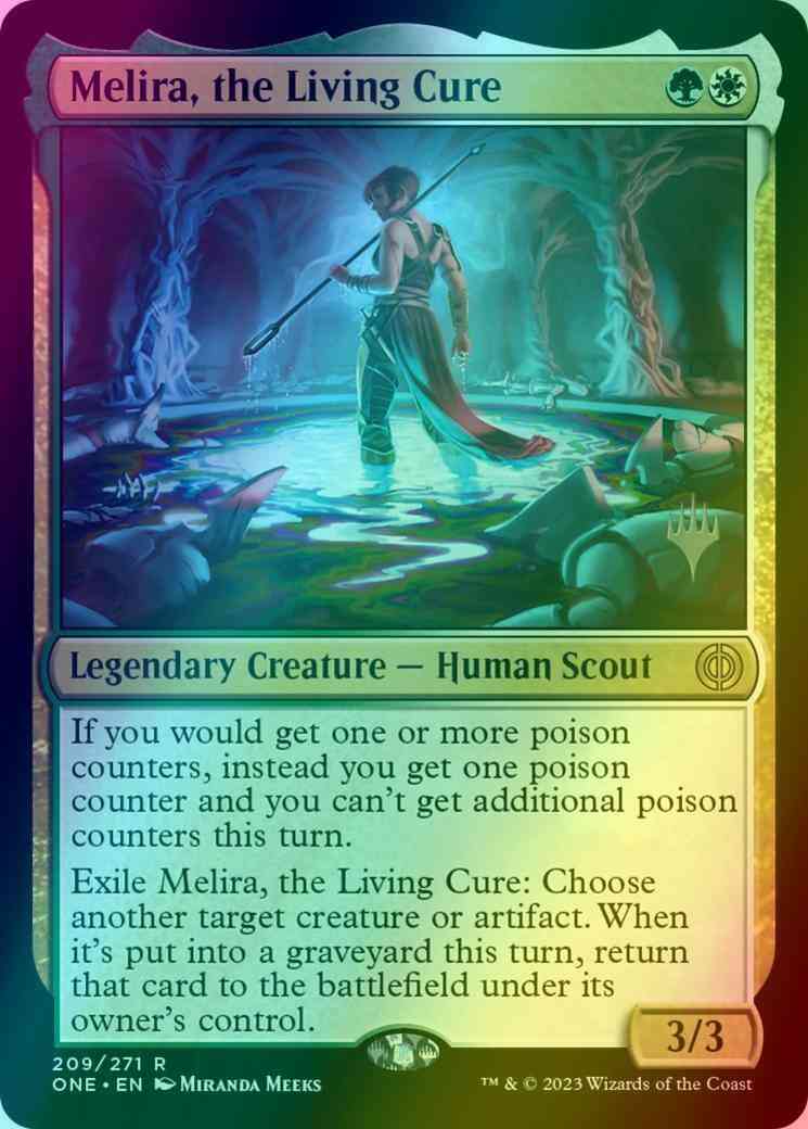 Melira, the Living Cure [209p] [Promo Pack] [Phyrexia: All Will Be One: Promos] [Foil]