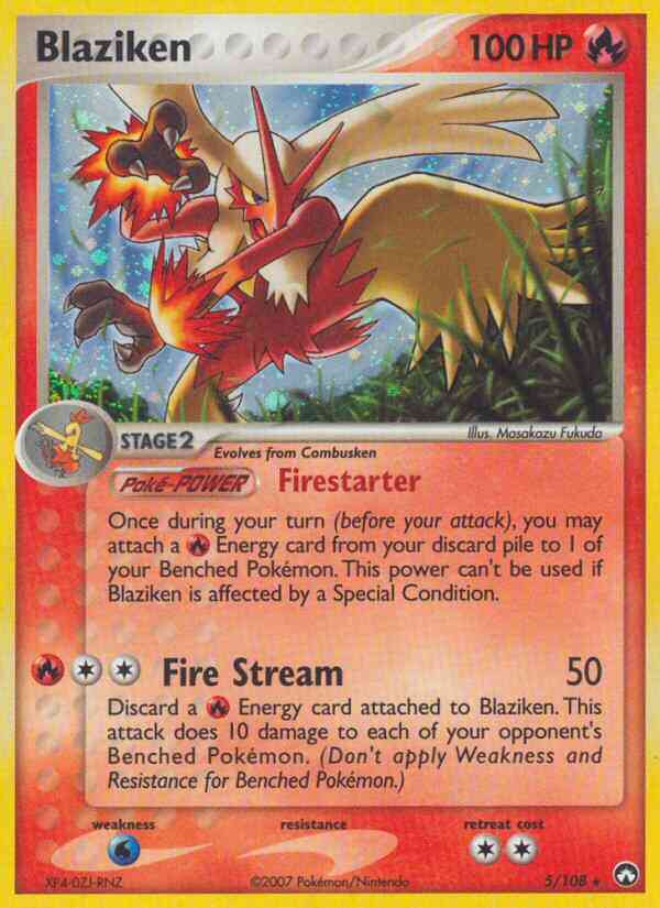Blaziken - 5/108 - Rare Holo [ex16-5] [Reverse Holo]