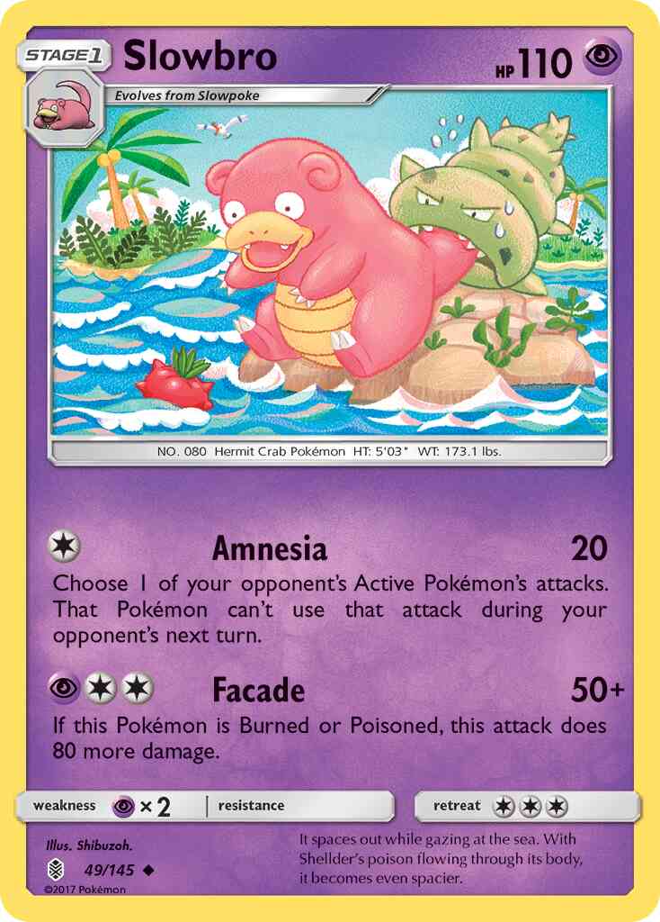 Slowbro - 49/145 - Uncommon [sm2-49] [Non-Holo]