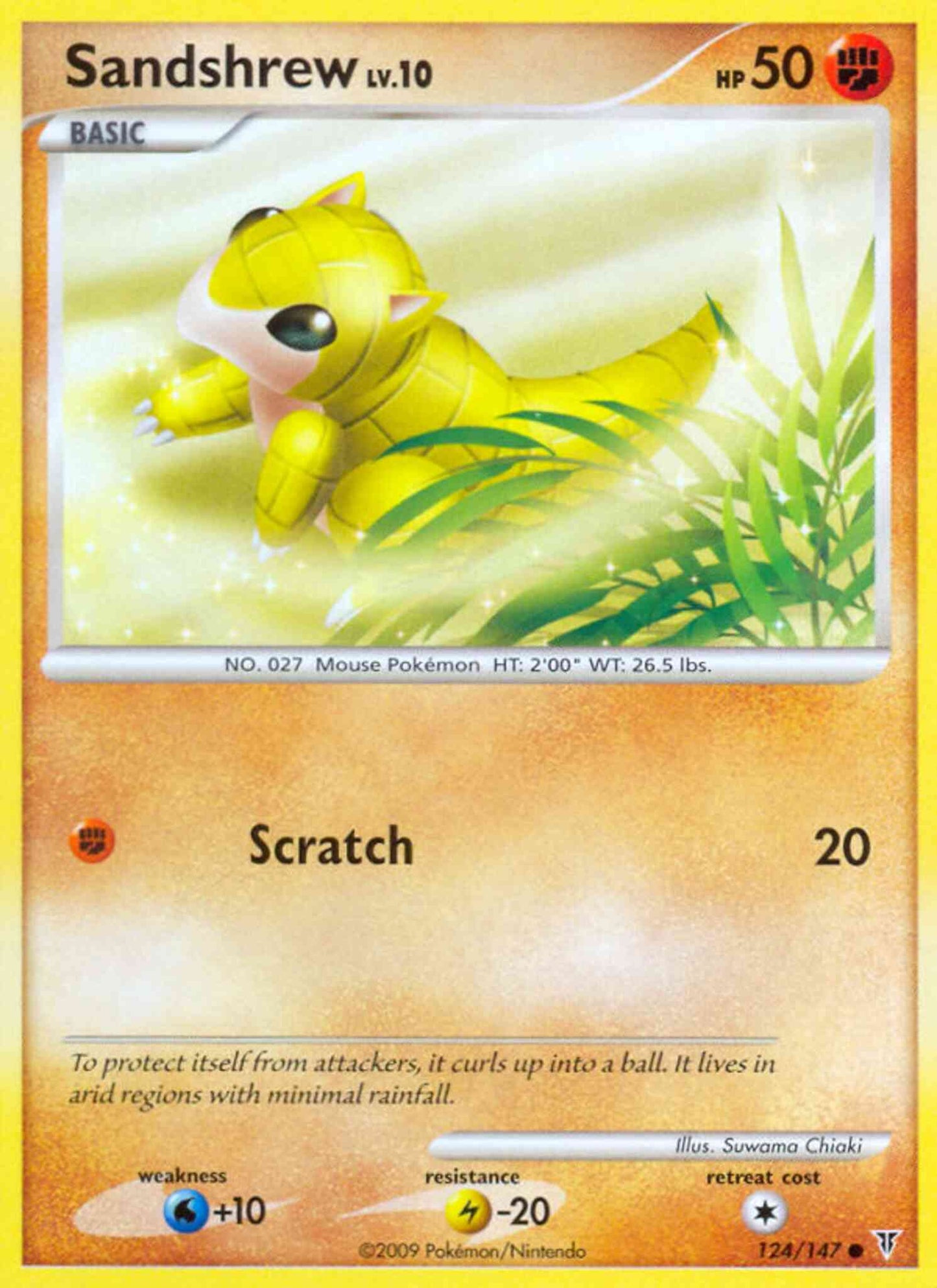 Sandshrew - 124/147 - Common [pl3-124] [Non-Holo]