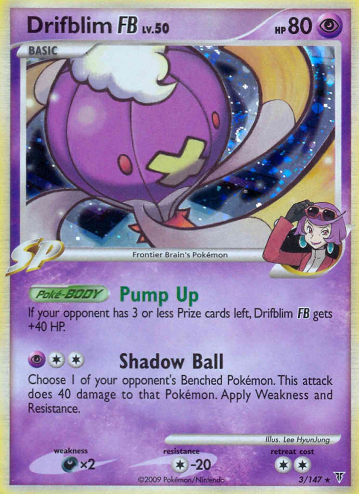 Drifblim FB - 3/147 - Rare Holo [pl3-3] [Reverse Holo]
