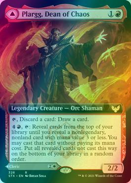 Plargg, Dean of Chaos // Augusta, Dean of Order [328] [Extended Art] [Strixhaven: School of Mages] [Foil]
