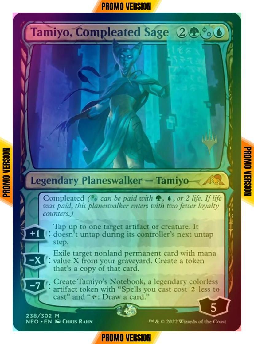 mtg tamiyo cards Tamiyo, Compleated Sage [Promo Pack] [238p] [Kamigawa: Neon Dynasty:  Promos] [Foil] – Face to Face Games