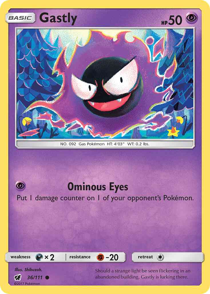 Gastly - 36/111 - Common [sm4-36] [Reverse Holo]