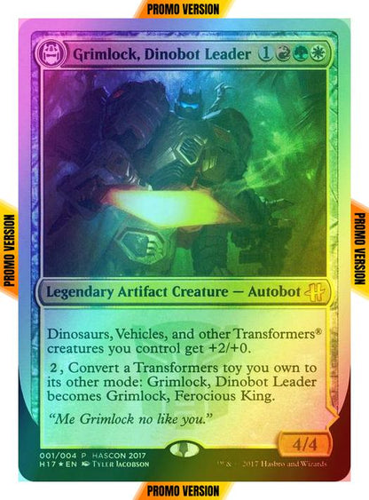 Grimlock, Dinobot Leader // Grimlock, Ferocious King [HasCon 2017] [Foil]