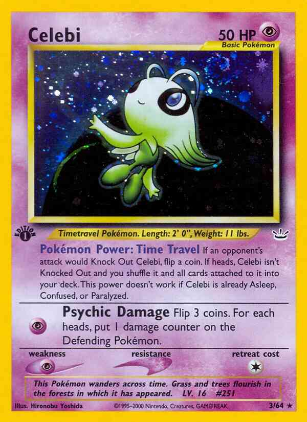 Celebi - 3/64 - Rare - 1st Edition [neo3-3] [Holo]