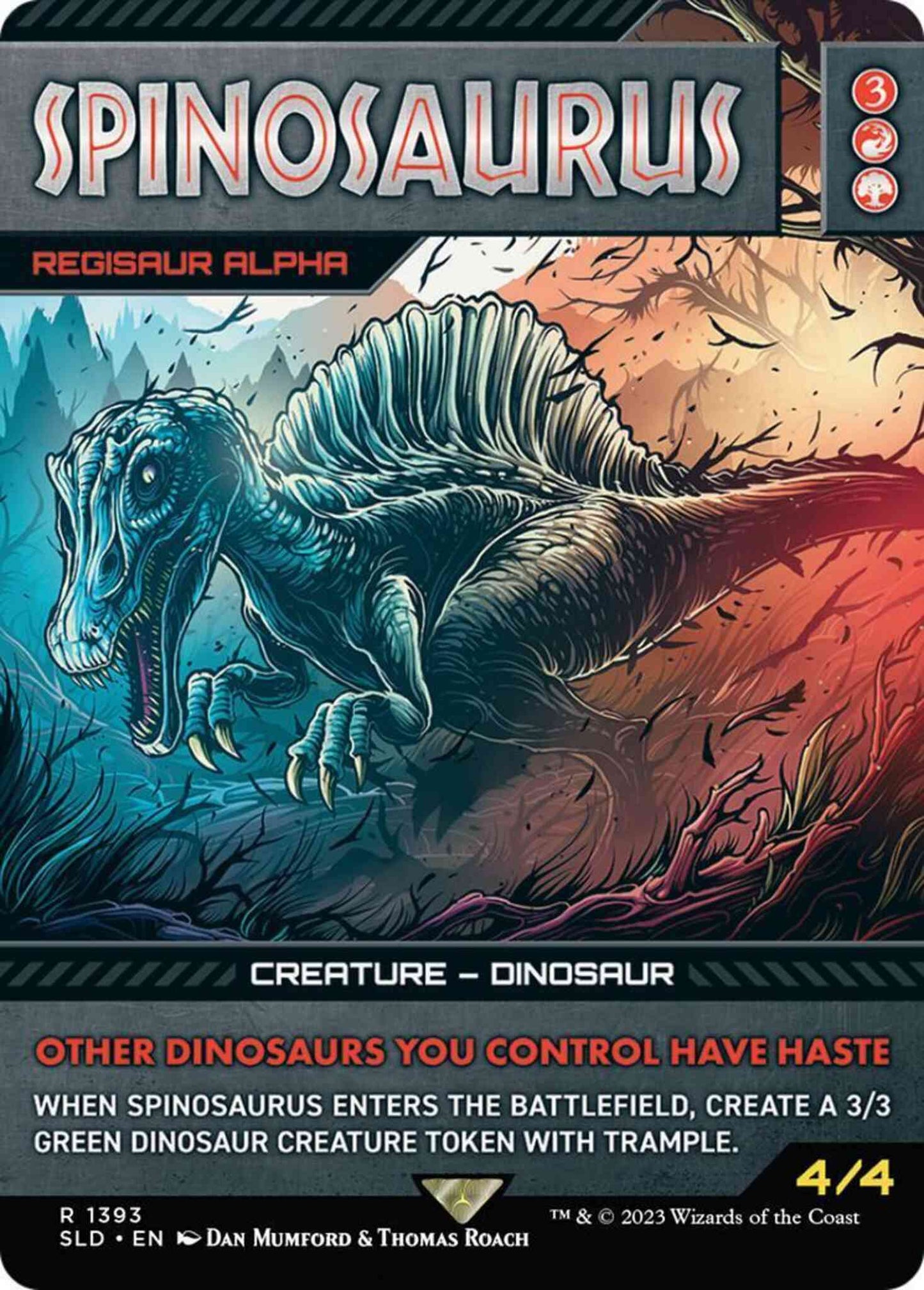Spinosaurus - Regisaur Alpha [1393] [Borderless] [Life Breaks Free] [Secret Lair Drop] [Non-Foil]
