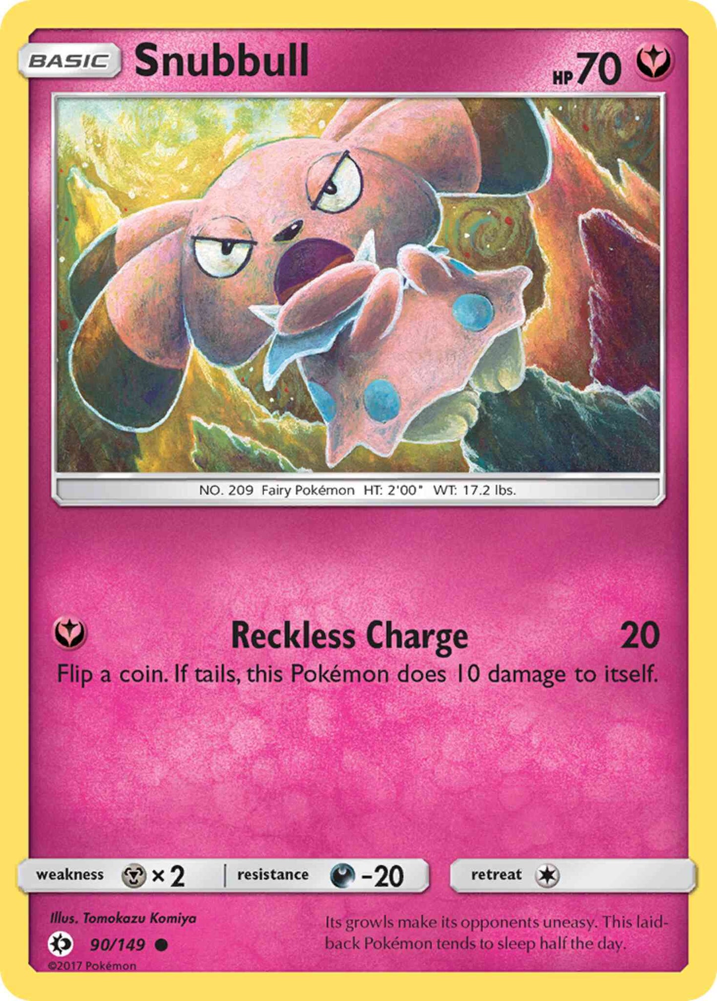 Snubbull - 90/149 - Common [sm1-90] [Reverse Holo]
