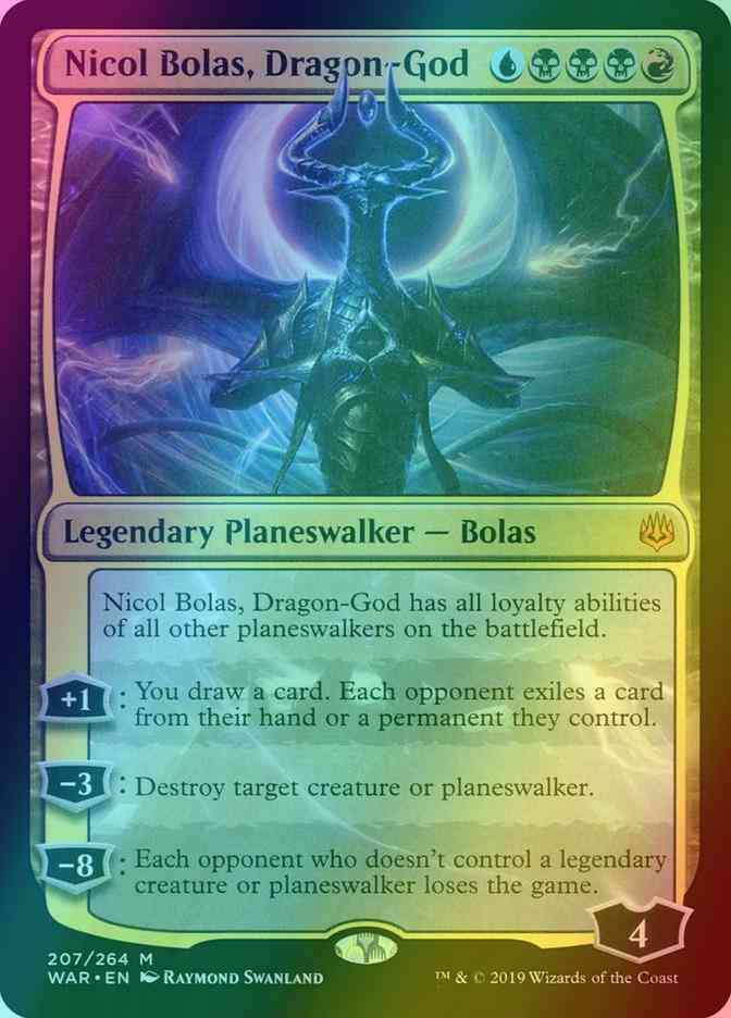 Nicol Bolas, Dragon-God [207] [War of the Spark] [Foil]
