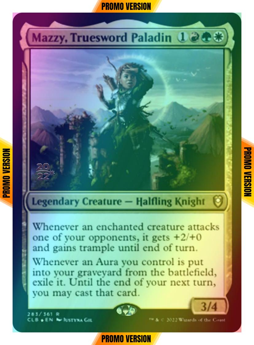 Mazzy, Truesword Paladin [283s] [Prerelease] [Commander Legends: Battle for Baldur's Gate: Promos] [Foil]