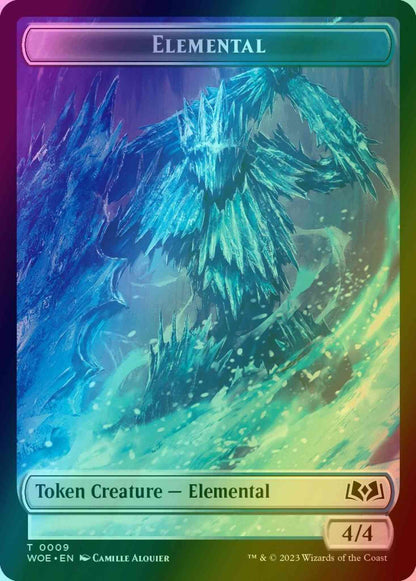 Elemental Token (09) // Food Token (12) [Wilds of Eldraine: Tokens] [Foil]