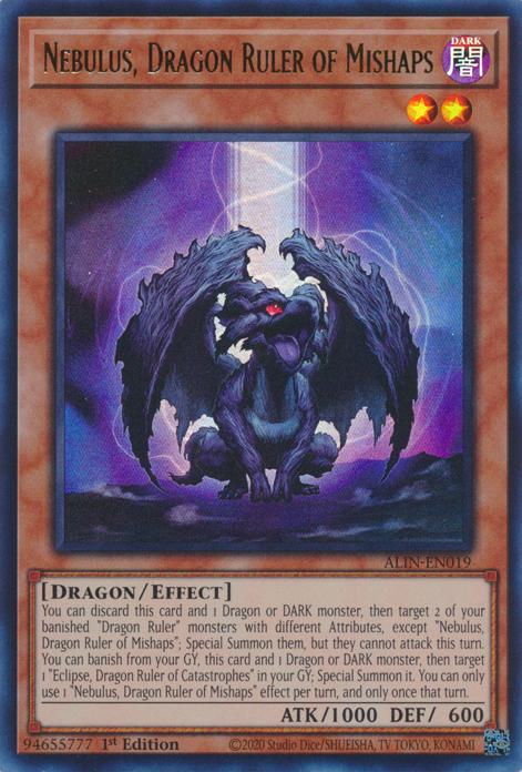 Nebulus, Dragon Ruler of Mishaps - ALIN-EN019 - Ultra Rare - 1st Edition