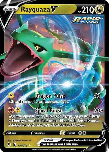 Rayquaza V - 110/203 - Rare Holo V [swsh7-110] [Ultra]