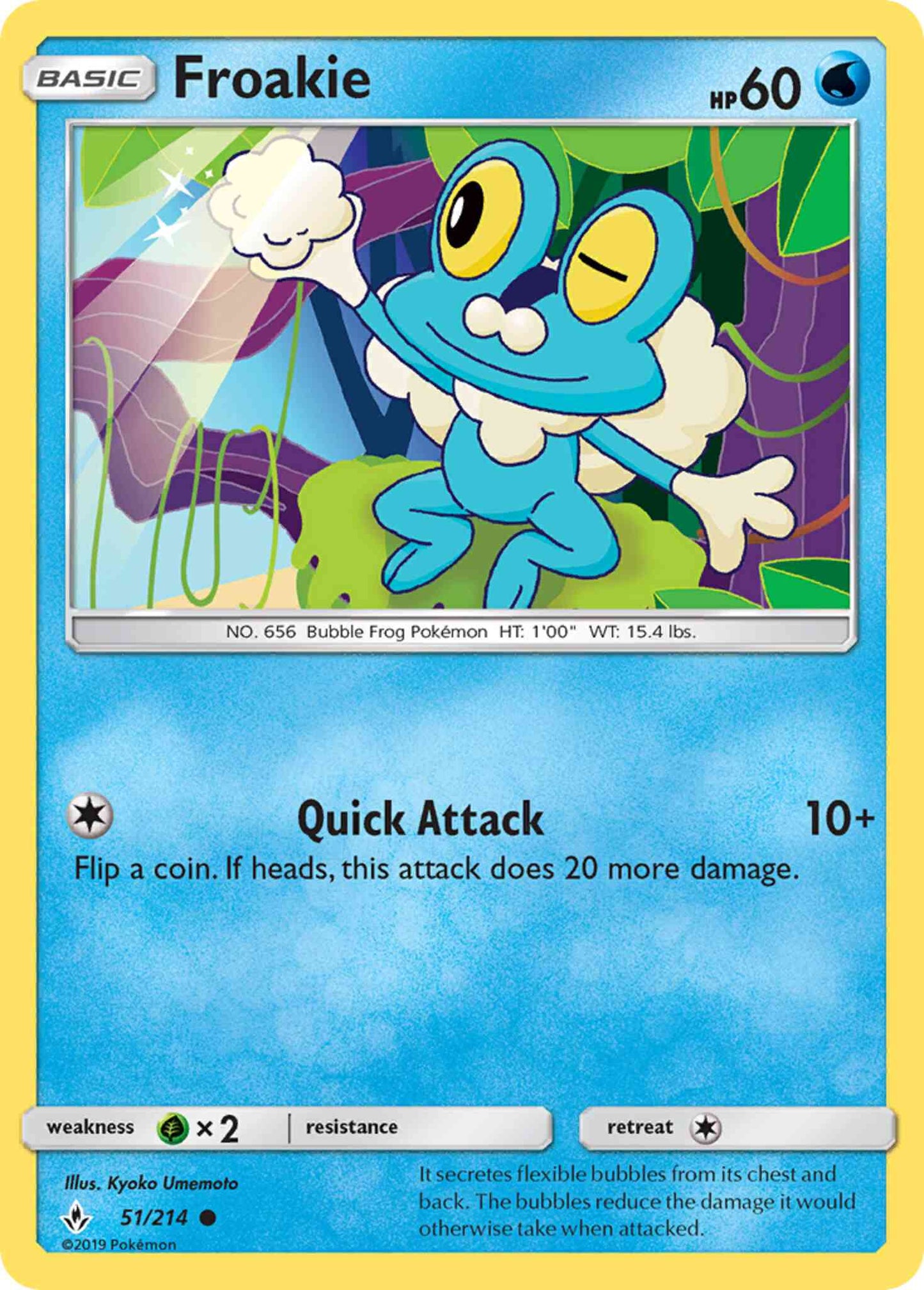 Froakie - 51/214 - Common [sm10-51] [Reverse Holo]
