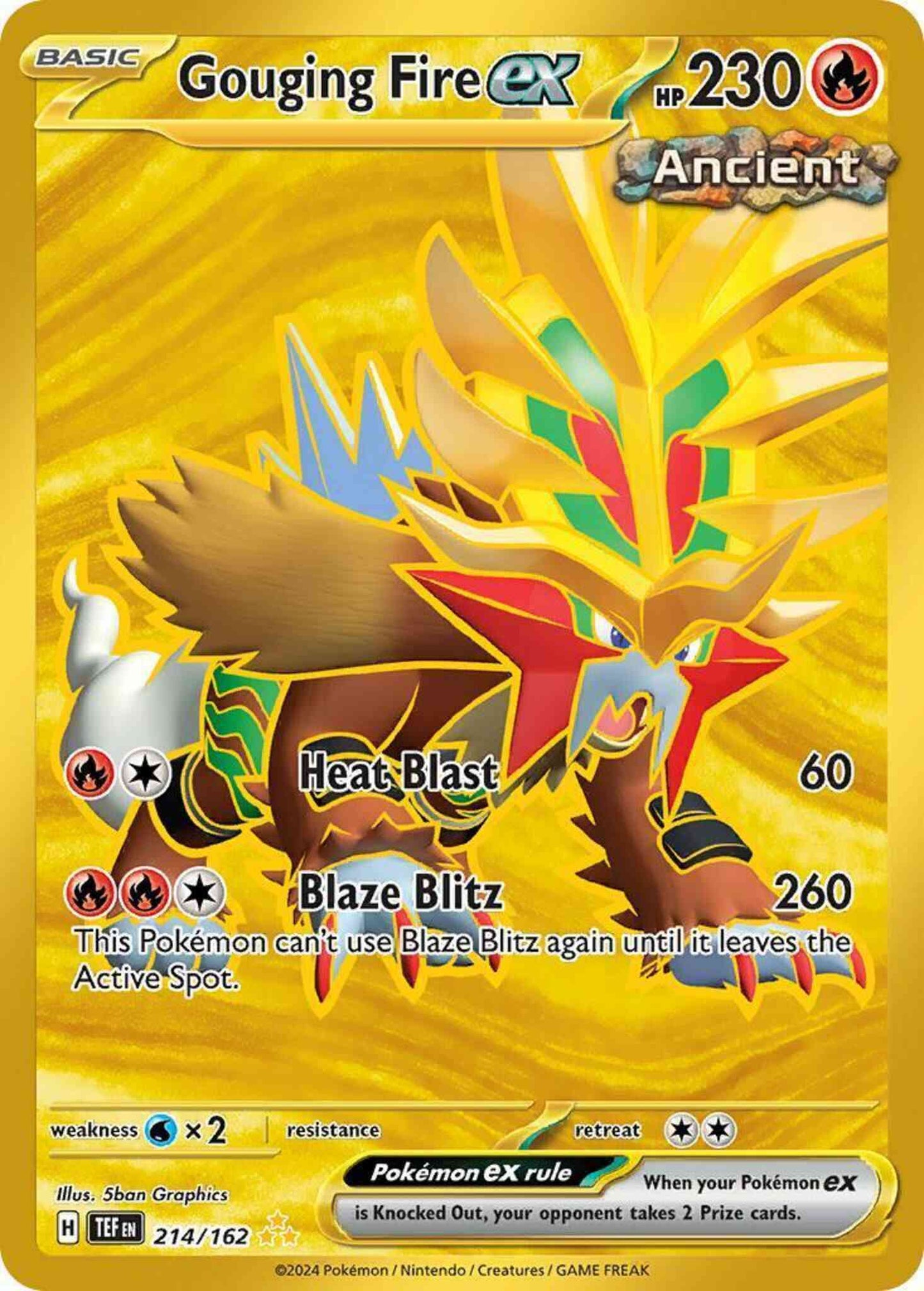 Gouging Fire ex - 214/162 - Hyper Rare [sv05-214] [Secret]