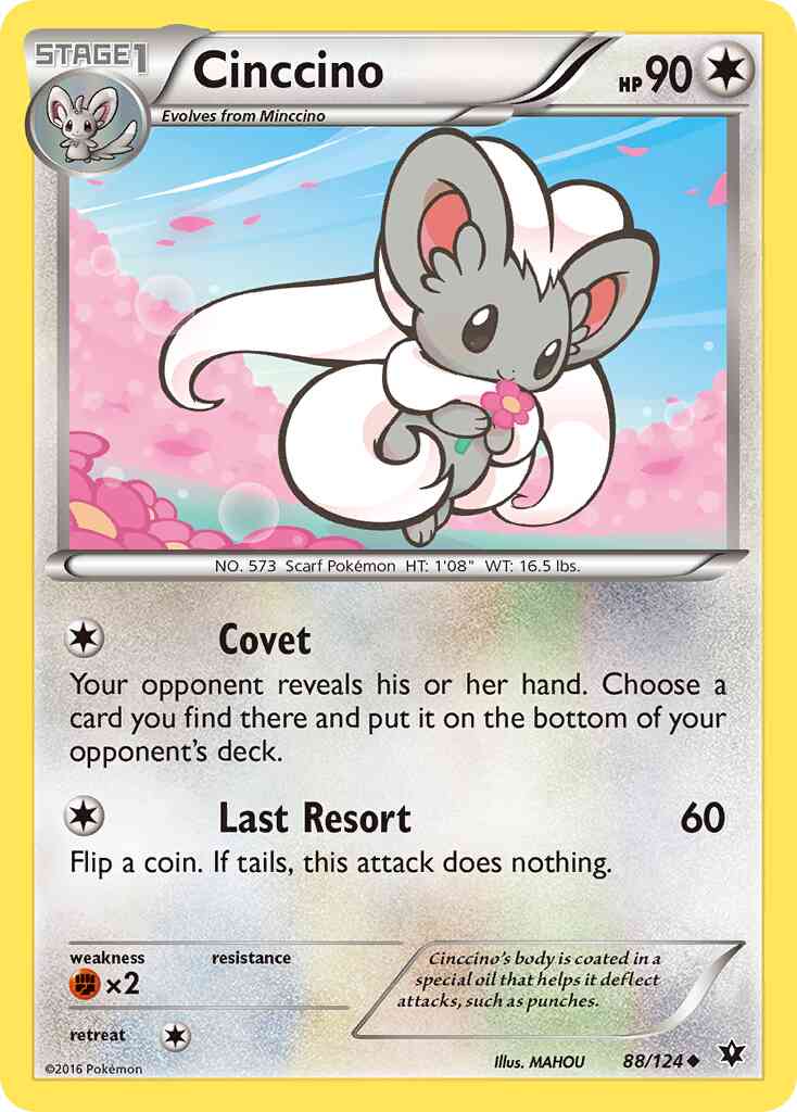 Cinccino - 88/124 - Uncommon [xy10-88] [Non-Holo]