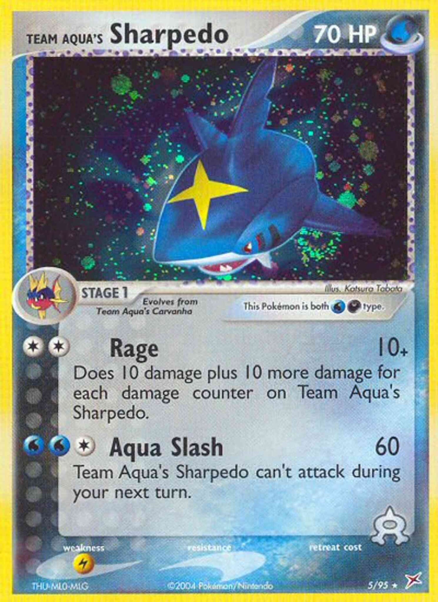 Team Aqua's Sharpedo - 5/95 - Rare Holo [ex4-5] [Reverse Holo]