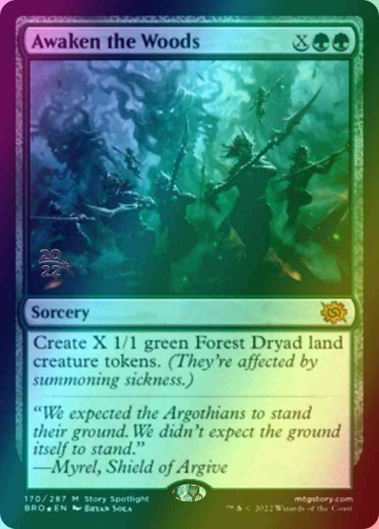Awaken the Woods [170s] [Prerelease] [The Brothers' War: Promos] [Foil]