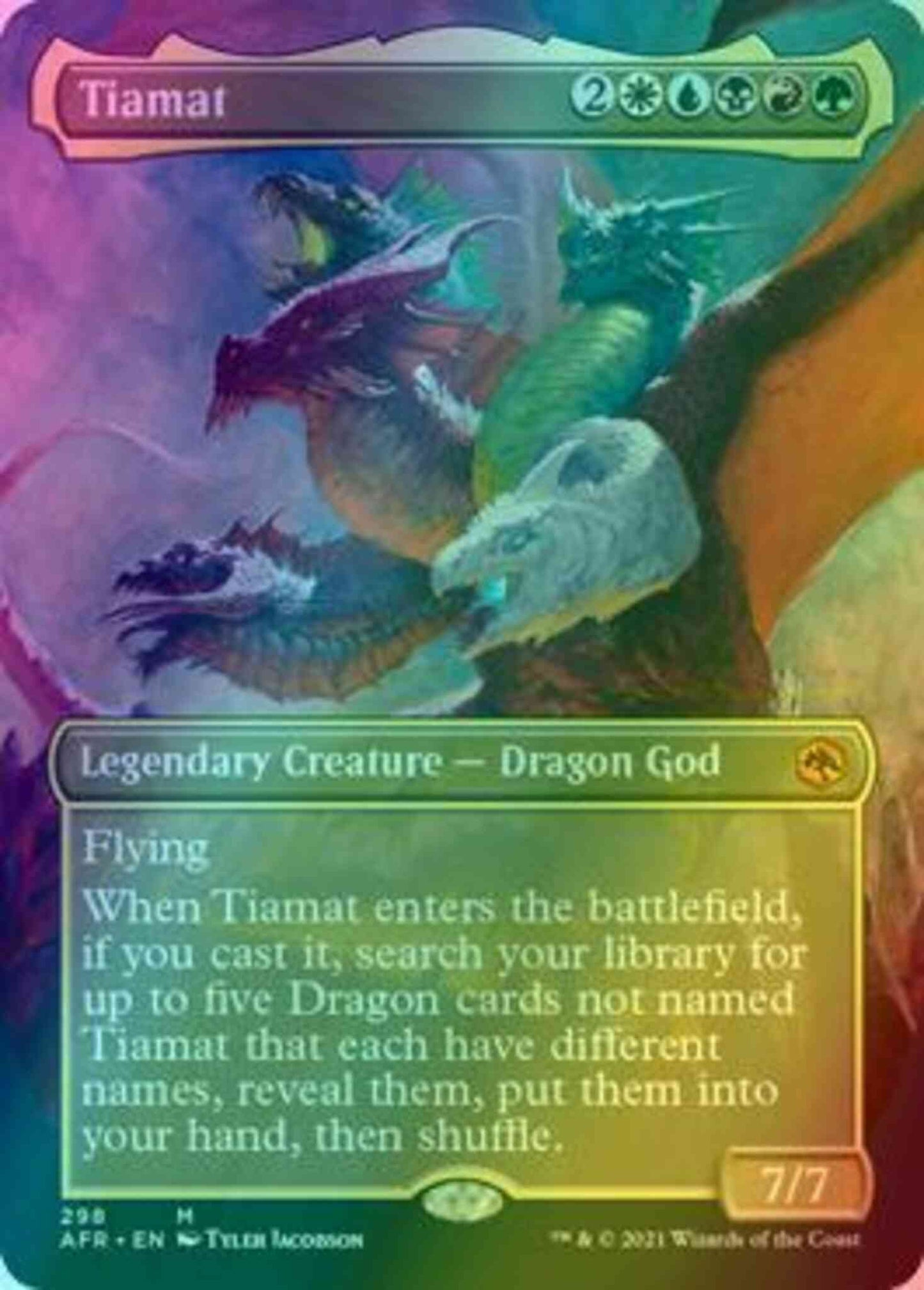 tiamat mtg card price Magic The Gathering - Adventures in the Forgotten Realms - then shuffle Tiamat (Showcase) - Secret Lair