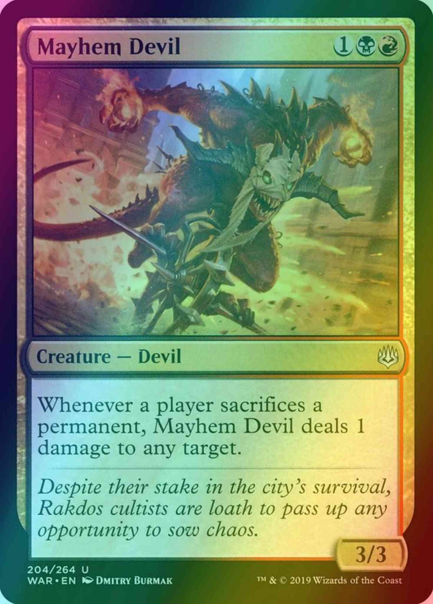 Mayhem Devil [204] [War of the Spark] [Foil]