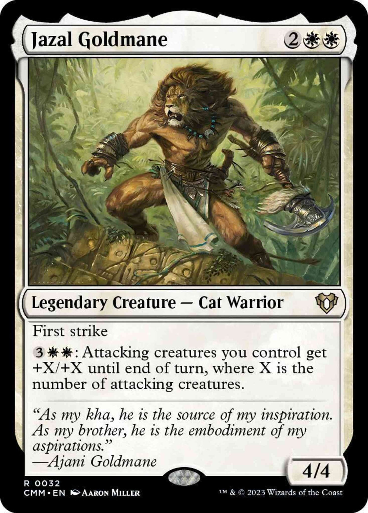 Jazal Goldmane [32] [Commander Masters] [Non-Foil]