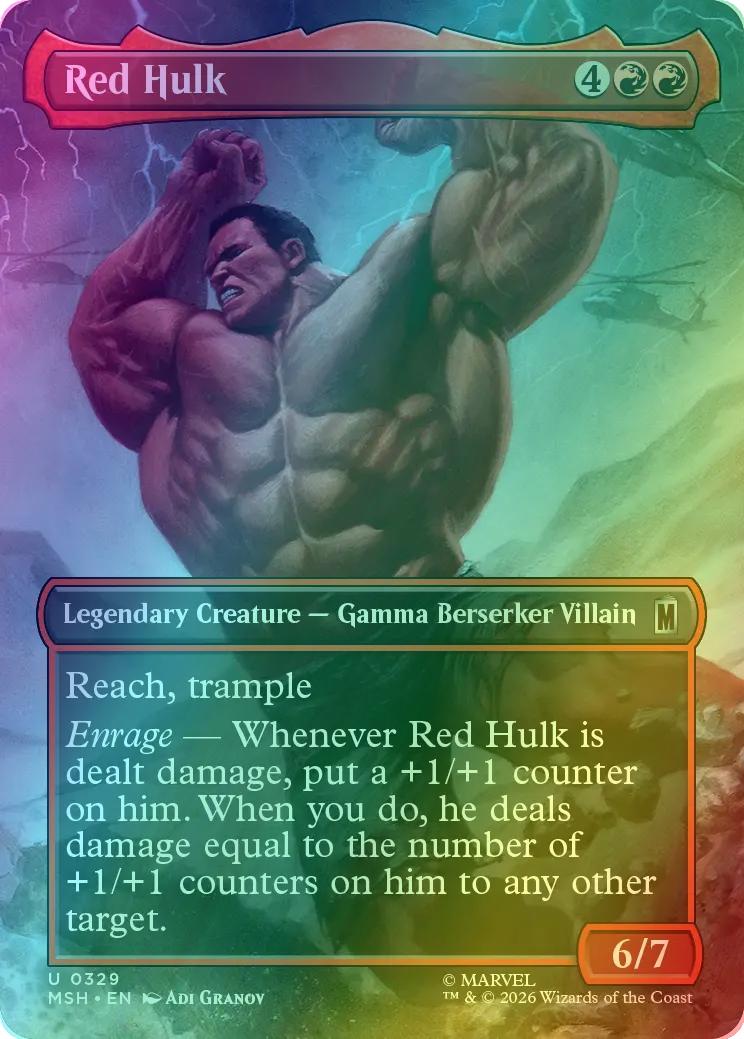 Red Hulk [329] [Borderless] [Scene] [Marvel Super Heroes] [Foil]