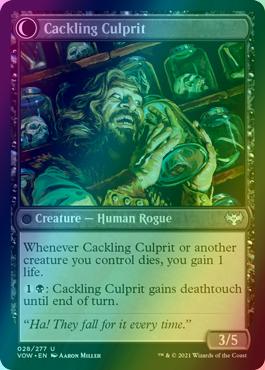 Panicked Bystander // Cackling Culprit [28] [Innistrad: Crimson Vow] [Foil]