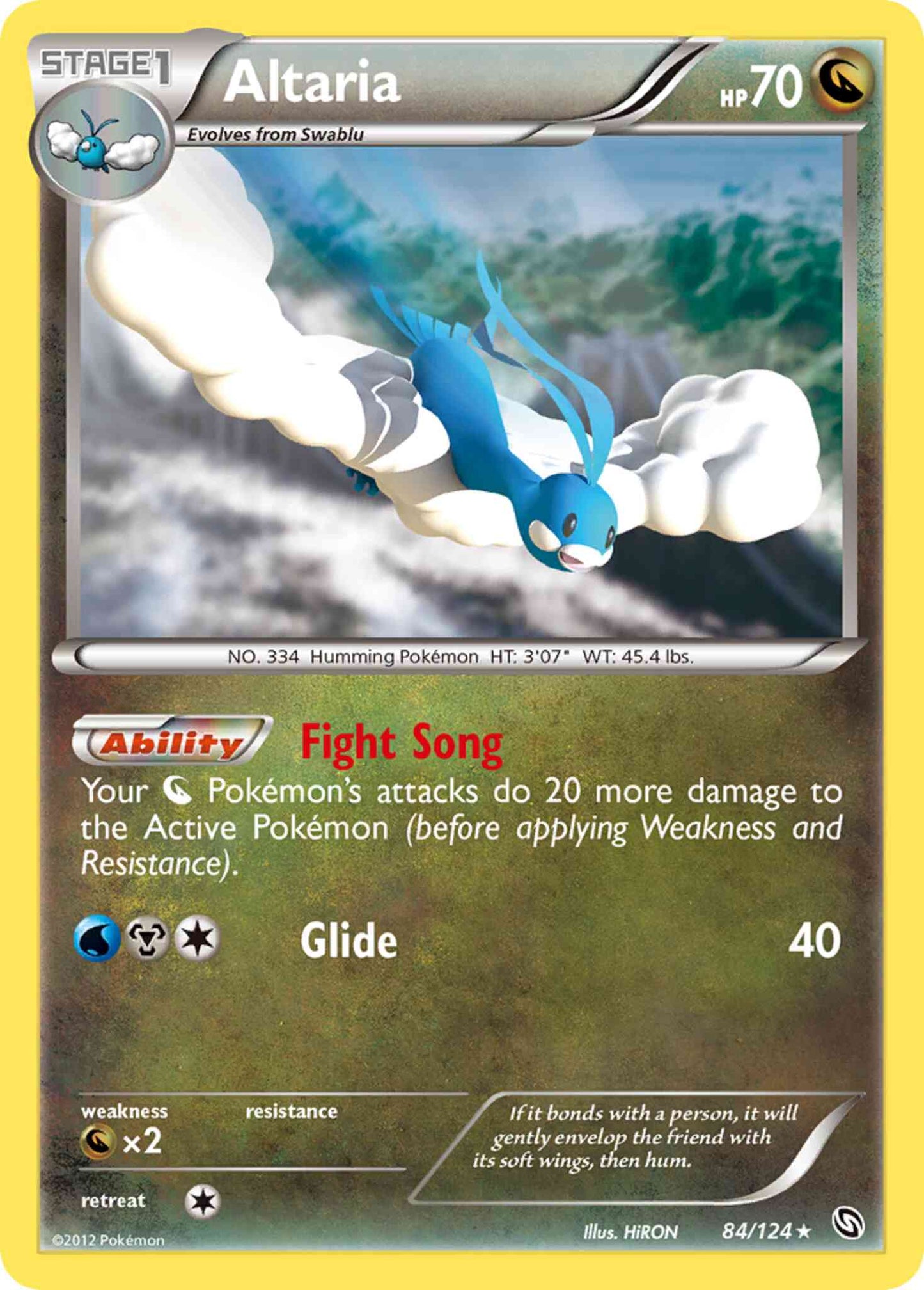 Altaria - 84/124 - Rare Holo [bw6-84] [Reverse Holo]